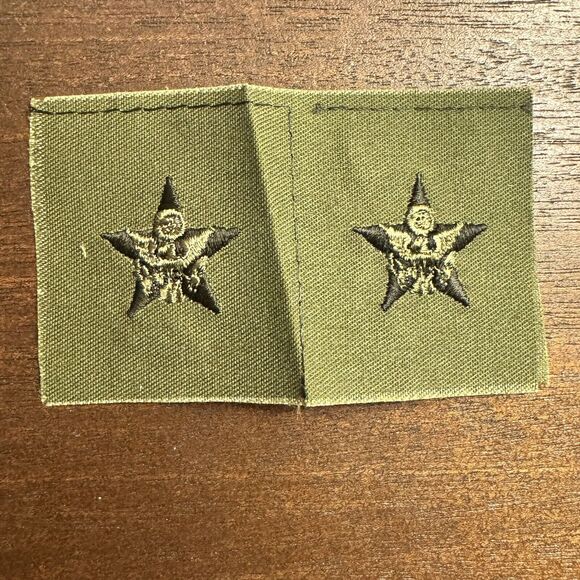 VTG New US Army Officer General Staff Insignia Cloth OD Subdued Sew On BDU Y2K - Picture 8 of 11